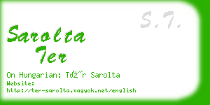 sarolta ter business card